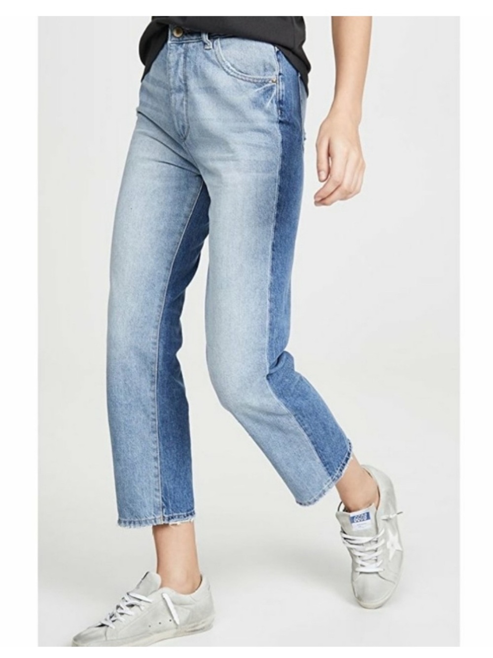 DL1961 Jerry High Rise Vintage Straight Denim Jeans tuxedo stripe button fly 28